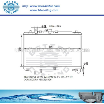 Radiateur automatique pour MAZDA REVUE 90-99 121MAN 99-96 13i 1.6V MT